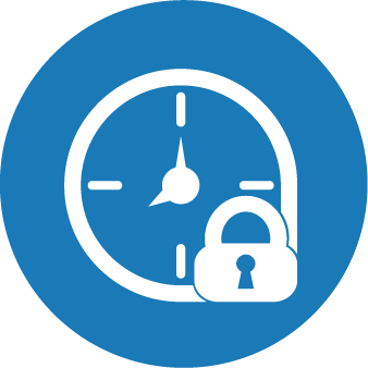 clock with lock icon